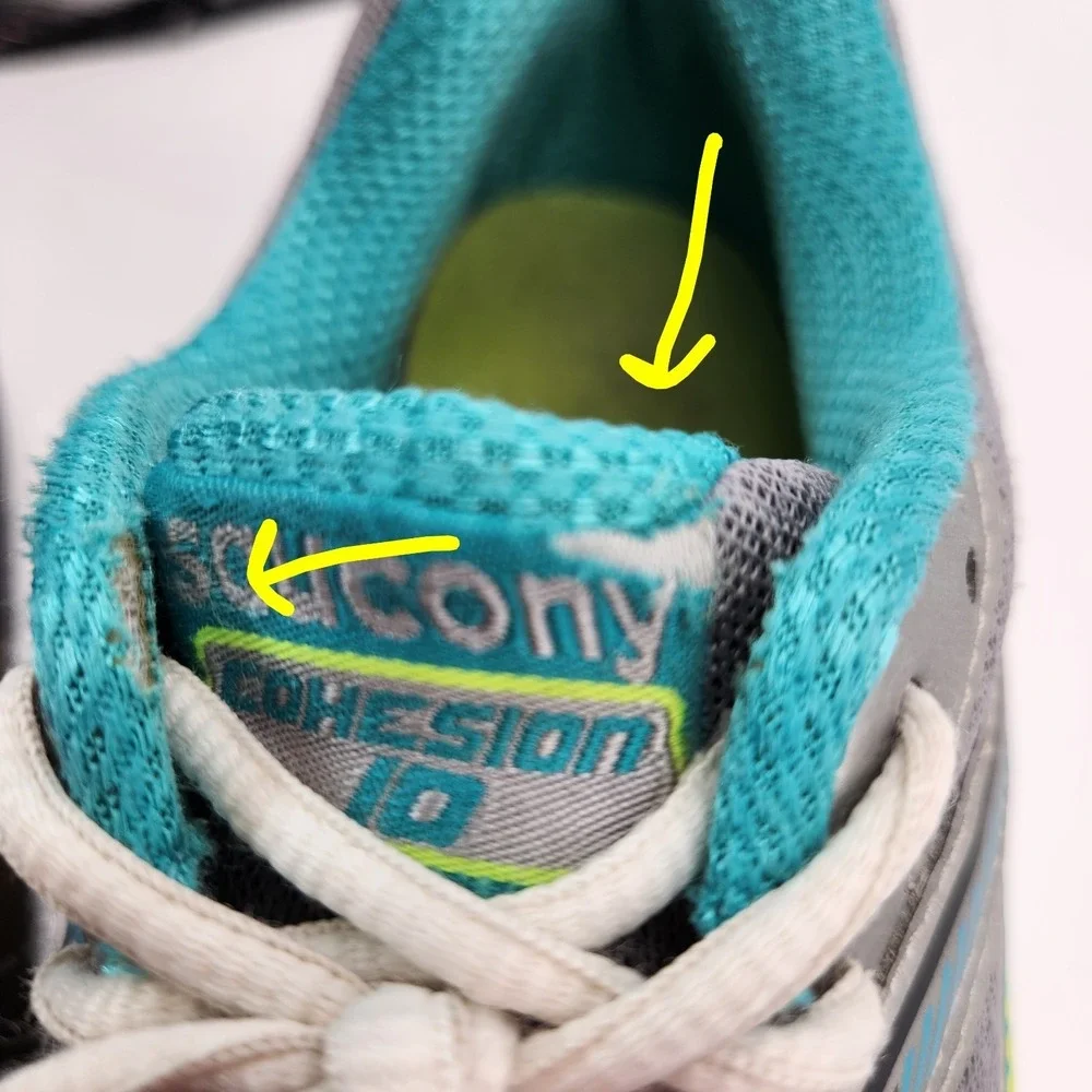 Saucony‎ Grid Cohesion 10 S15333-1 Sneakers Womens US 8 Gray Teal Running Shoes
